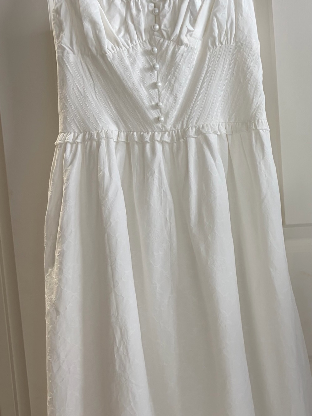 NEW Commense White Women's Button-Front Midi Dress